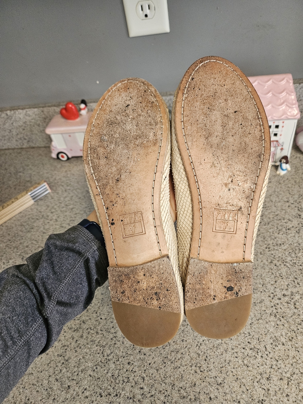 Frye Beige Woven Leather Ballet Flats - Picture 7 of 12